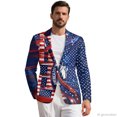 thumbnail image 2 of Psesaysky Statue Of Liberty 250 Year Print Men's Blazers & Suit Jackets, Lightweight Single Button Suit Jacket Long Sleeve Polyester Sport Coat for Prom, 2 of 8