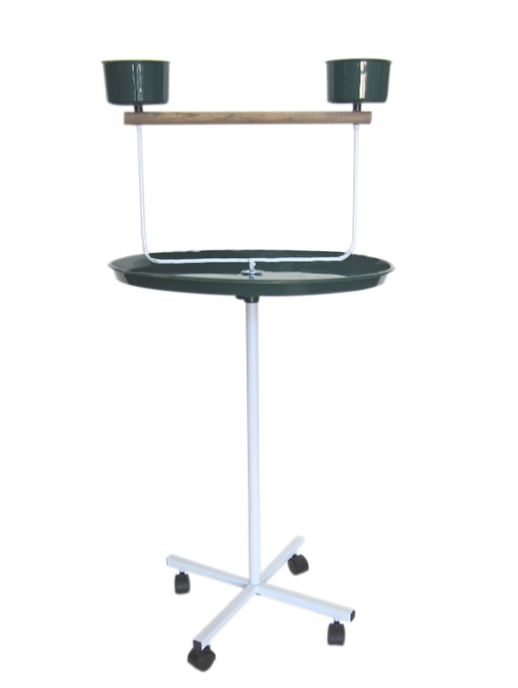 YML 22" Heavy Duty ABS Plastic Parrot Stand in Green Small