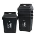thumbnail image 7 of Ramddy 20 L Plastic Trash Bins with Swing Lids, 4 Pack Garbage Cans for Kitchen, Garden, Office, Gray, 7 of 7