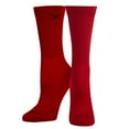 thumbnail image 2 of ODD SOX Basix Athletic Crew Socks Red Heather Cushioned Footbed, Breathable Knit, Arch Support,, 2 of 6