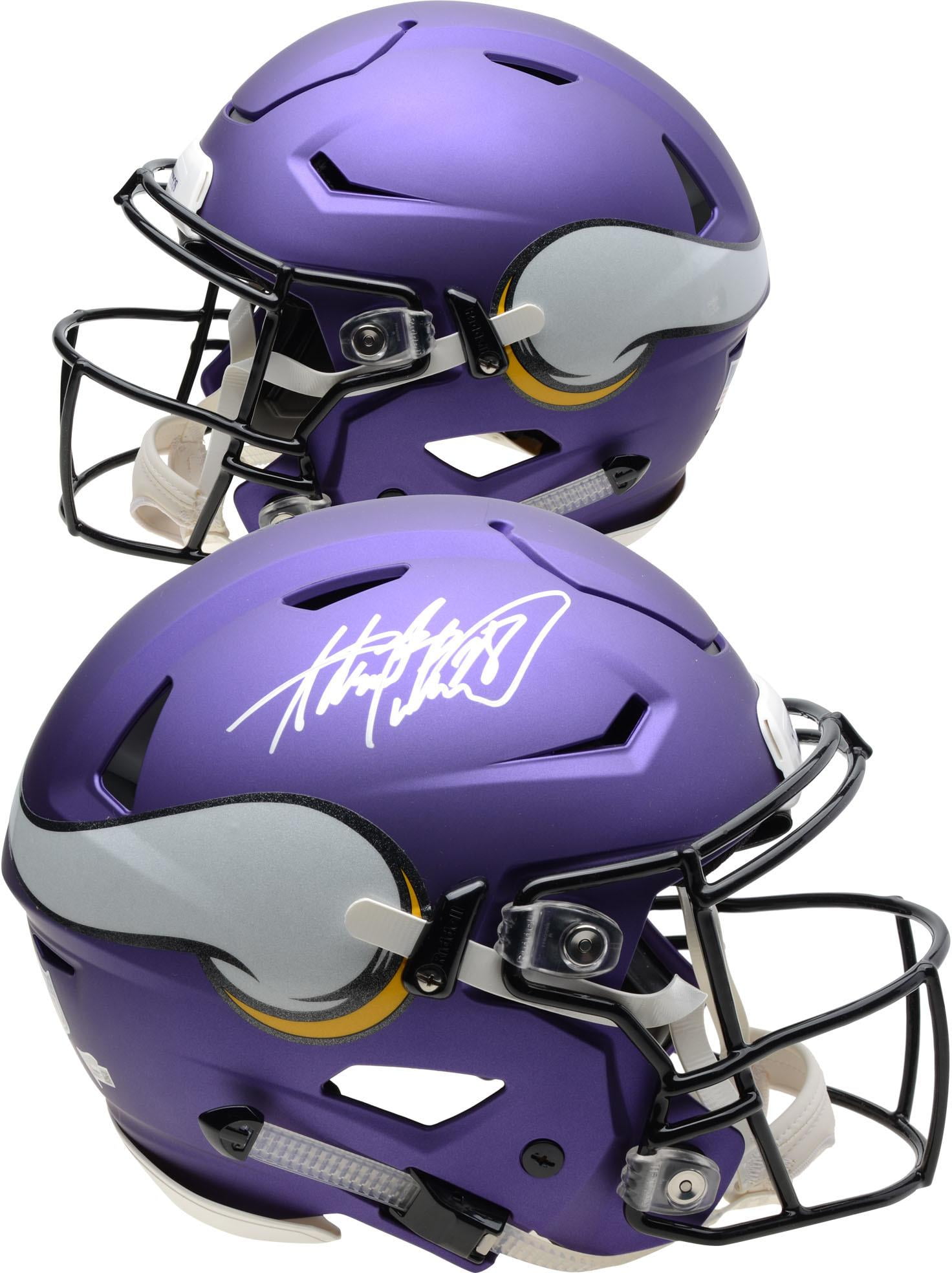 Justin Jefferson Minnesota Vikings Signed Autograph Rare ECLIPSE Speed Mini Helmet Purple Ink JSA Certified 