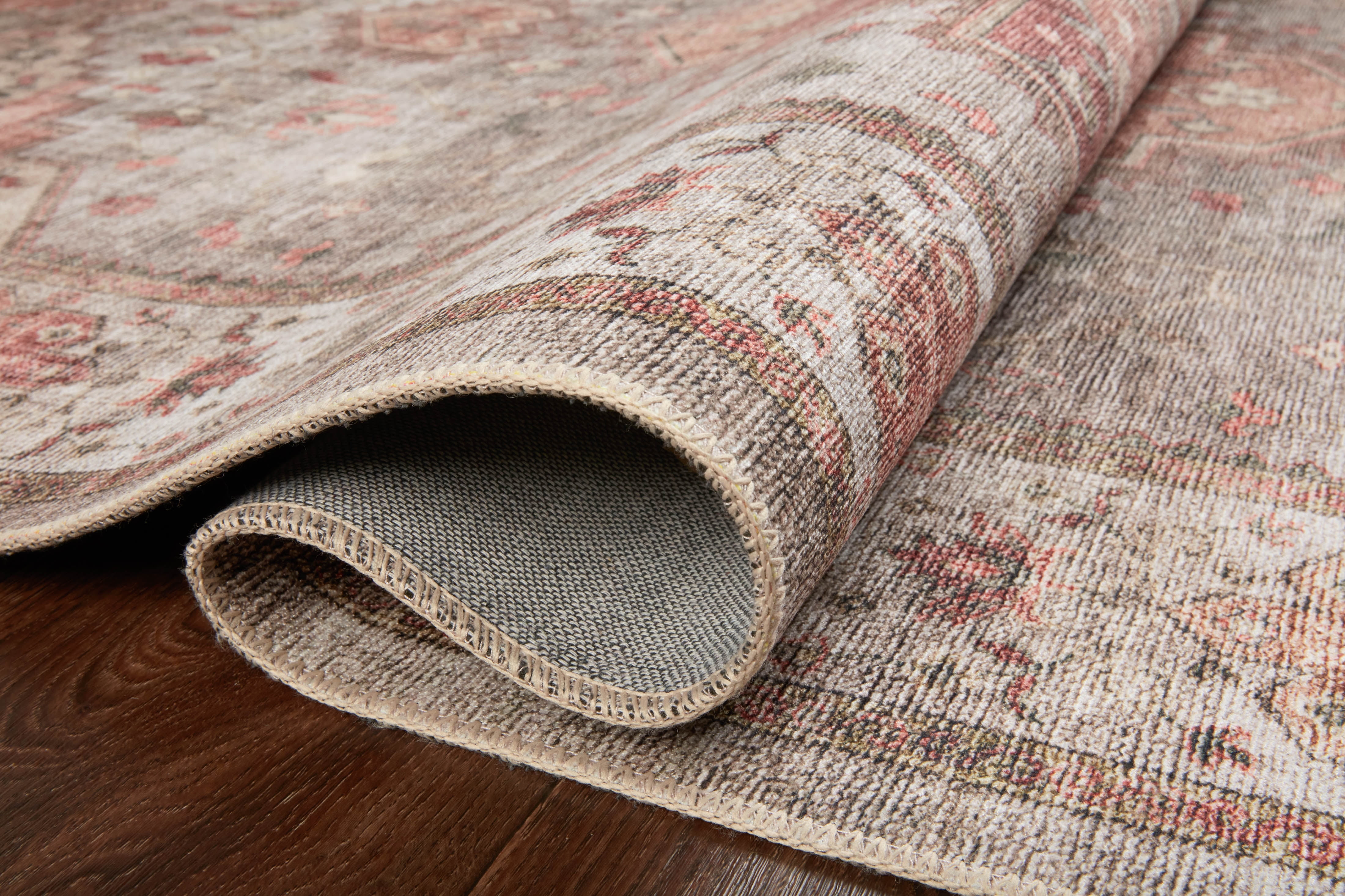 Loloi Heidi Collection HEI-02 Dove / Spice, Oriental Area Rug 2'-6" x 9'-6"