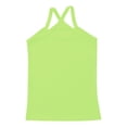 thumbnail image 4 of Hansber Kids Girls Dance Tank Tops Cross Back Basic Camisole Knit Spaghetti Straps Vest Sleeveless Green 140, 4 of 5