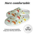 thumbnail image 6 of Daiia Mushroom Bee Print Women’s Fuzzy Slippers Memory Foam Lightweight House Shoes Cozy Loafer Flannel House Shoes-37/38, 6 of 7