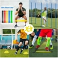 thumbnail image 2 of Soccer Agility Training Poles Equipment |Adjustable Soccer Equipment for Training Includes 6 Flexible Agility Poles, 2 of 8