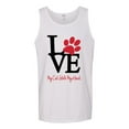 thumbnail image 2 of Wild Bobby, Love My Cat Stole My Heart Red Footprints Animal Lover Mens Graphic Tank Top, White, X-Large, 2 of 3