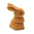 thumbnail image 1 of Figura de conejo de Pascua de resina flocada, adorno de conejo de Pascua con musgo artificial, pequeña escultura de conejo flocado para decoración de mesa de Pascua de primavera y jardín., 1 of 8