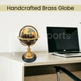 thumbnail image 3 of 10" World Map Globe, Handcrafted Antique Finish, Decorative Table Top, 3 of 12