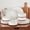 Pale White, variant on Onader Dinnerware Sets for 4, 12-Piece Plates and Bowls Set, Stoneware Dinning Ware Set for Kitchen, Dishwasher & Microwave Safe, Milky Coffee