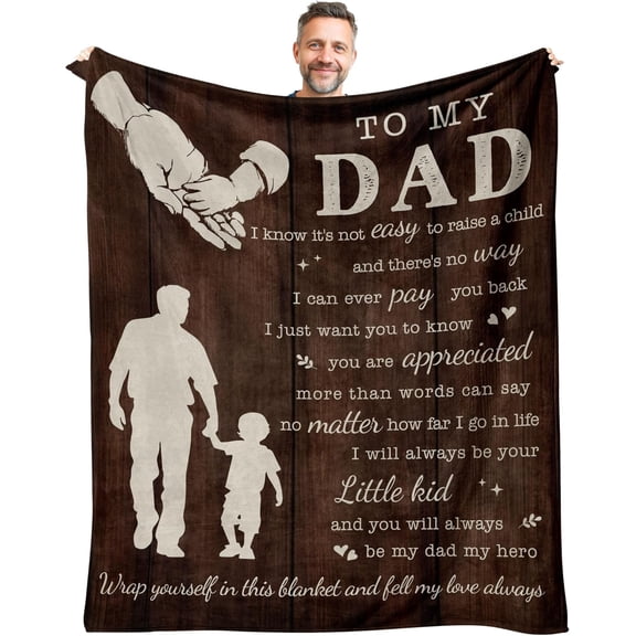 Fathers Day Dad Gifts from Son, Dad Blanket from Son, Gift for Dads for Fathers Day, Best Dads Ever Gift Ideas, to My Dad Throw Blanket