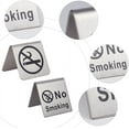 thumbnail image 6 of 4Pcs 2 Styles Stainless Steel No Smoking Table Sign 2x1.9in Metal Warning Reservation Non Smoking Desk Logo Display Signs for Restaurant Office Hotel Hospitals Clubs Room Business, 6 of 6