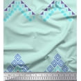 thumbnail image 1 of Soimoi Green Heavy Canvas Fabric Aztec Geometric Print Fabric by Yard 58 Inch Wide, 1 of 3