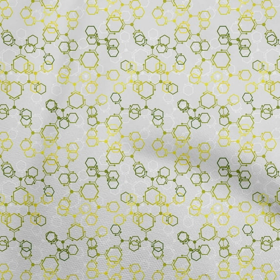 oneOone Cotton Cambric Yellow Fabric Geometric Sewing Fabric By The Yard Printed Diy Clothing Sewing Supplies 56 Inch Wide
