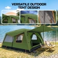 thumbnail image 6 of COBIZI 6-8-10 Person Family Camping Tents with Easy Setup & 2 Room Design, 10x14FT Heavy Duty Waterproof & UV Protection Tent with Removable Rainfly, Wind Ropes and Stakes, Green, 6 of 11