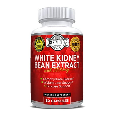 Pure White Kidney Bean Extract Pills, Carb Blocker for Weight Loss Starch Block Diet, Extreme Quick Fat Absorber and Blockers, 60