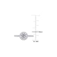 thumbnail image 3 of 1.32 Carat (Ctw VS1-VS2, G-H) Lab-Grown Diamond Halo Engagement Ring in 14K White Gold for Women, 3 of 6