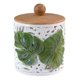 thumbnail image 1 of Avanti Linens - Organizador de encimera con tarro cubierto, decoración del hogar inspirada en hojas (colección Viva Palm), color verde, 1 of 1