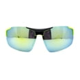 thumbnail image 2 of Mens Xloop 80s Color Mirror Half Rim Sport Plastic Sunglasses Yellow Mirror, 2 of 4