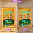 thumbnail image 2 of Back to School Schnauzer Goodbye Kindergarten Hello 1st Grade Acrylic Plaque with Wood Photo Frame Box Miniature Schnauzer Dog Lover Light Box - 02011, 2 of 5