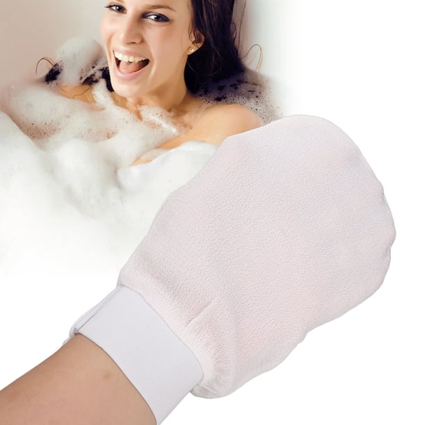 Guantes Exfoliantes De Baño, Guantes Exfoliantes De Piel Suaves Para El Cuidado De La Piel Blancos Para Ducha