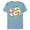 Ocean Blue, variant on Cinderella Jaq and Gus Double Trouble T-Shirt- Short Sleeve Blended T-Shirt for Adults - Customized-Denim Snow Heather
