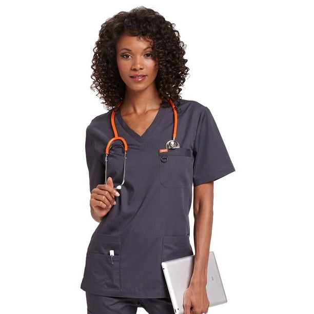 Orange Standard - Orange Standard Unisex Balboa V-Neck Solid Scrub Top ...