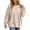 Beige, variant on Lmnyox Ribbed Sweatshirts for Women Loose Crew Neck Oversized Pullover Fashion Casual Sweatshirts