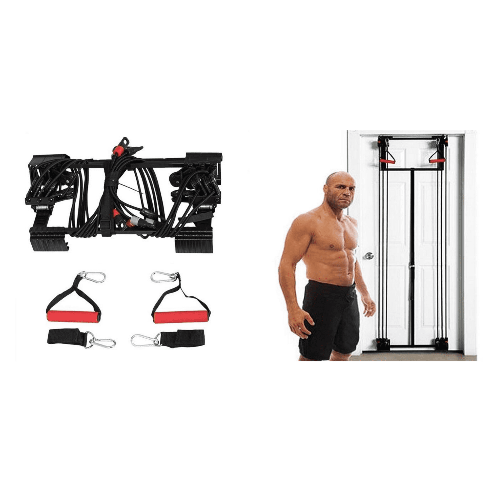 Body by Jake Tower 200 Door Gym Home Gym Exercise Workout System with Chart Guide DVD and Bonus Straight Bar Walmart
