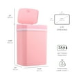 thumbnail image 5 of DZT-12-5WH Bedroom or Bathroom Automatic Touchless Infrared Motion Sensor Trash Can, 3 Gal 12 L, ABS Plastic (Rectangular, Cream) Trashcan, 5 of 6
