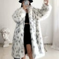 thumbnail image 5 of gbyLJF Womens Faux Fur Coat Winter Long Soft Jackets Fashion Street Women's Warm Fur Jacket Overcoat Topcoat Outerwear, 5 of 7