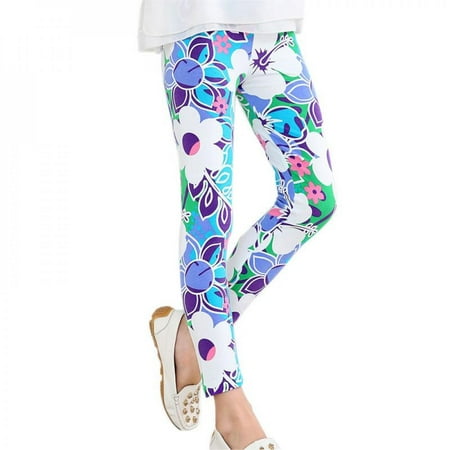 

Bullpiano Toddler Girl s Ankle Length Leggings Kids Flower Yoga Classic Stretch Pants 2-14Y