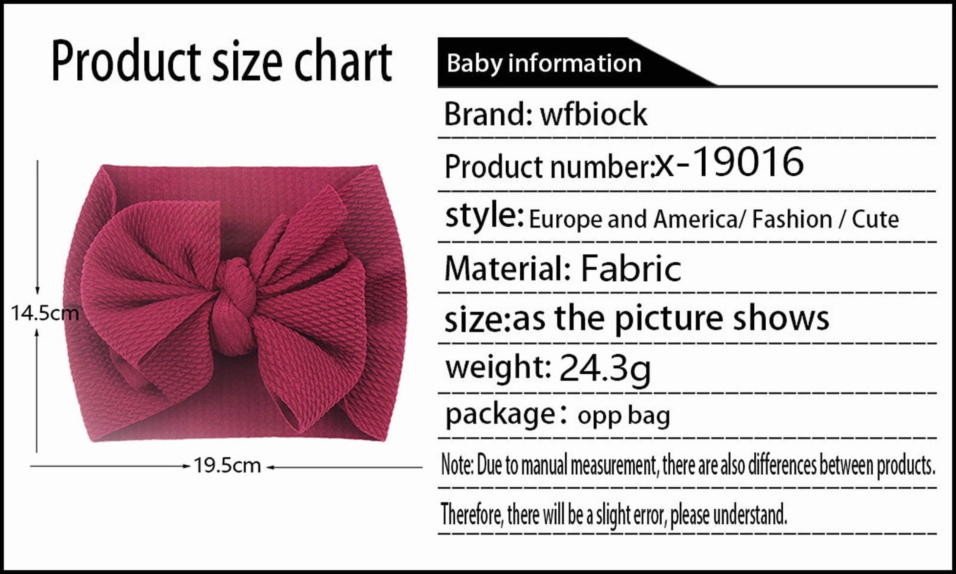 KVPLBQFD 10 Pack Bow Knot Headband for Baby Soft Big Flower Hairband Newborn Infant Soft Skin Friendly Headwraps Toddler Hair Accessories for Photography