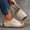 Khaki, variant on Wide-Strap Wedge Soft Sole Slides Non-slip Breathable Comfort Summer Work Footwear Gray 39