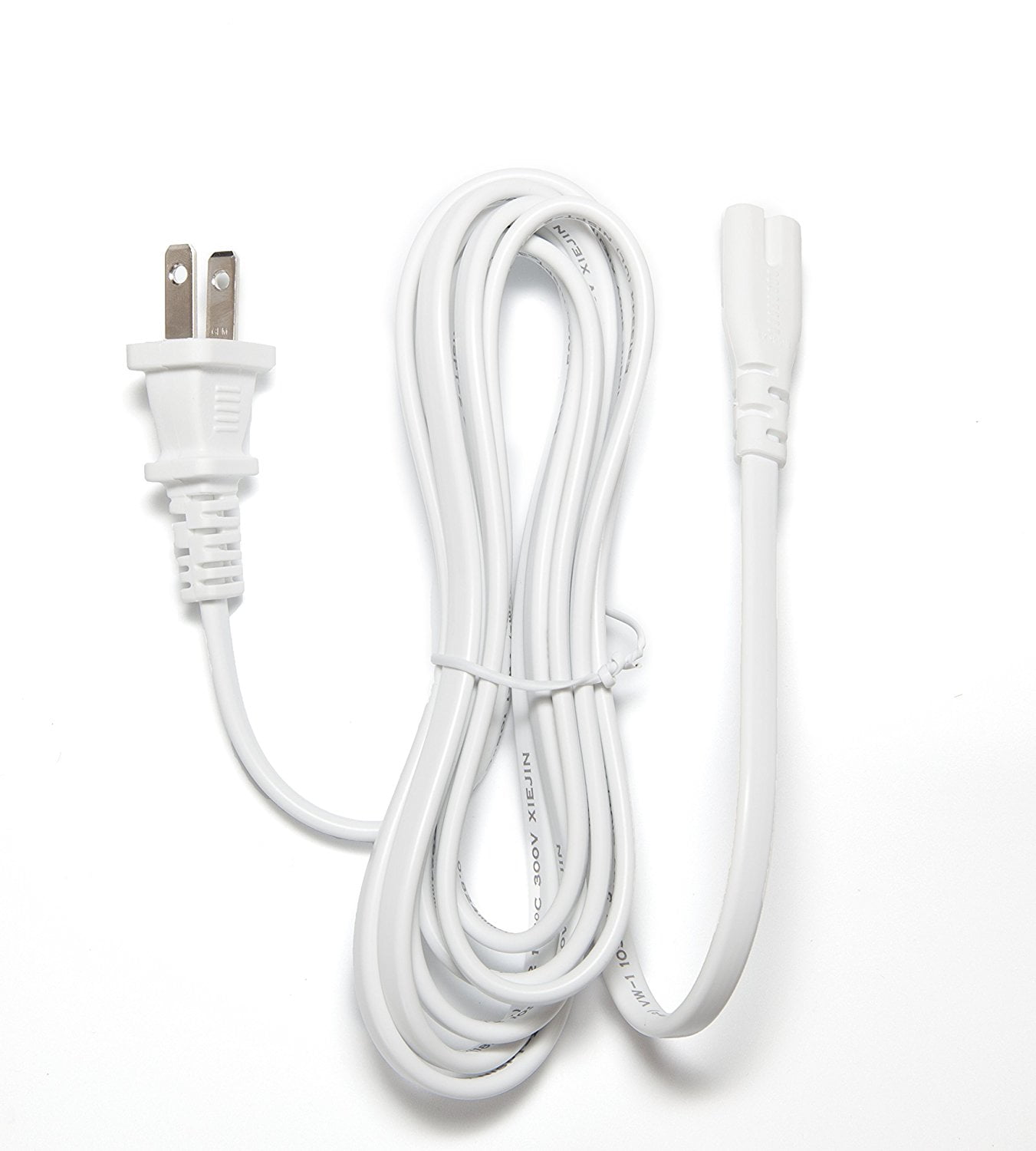[UL Listed] OMNIHIL White 10 Feet Long AC Power Cord Compatible with  Bumpboxx Uprock V1S