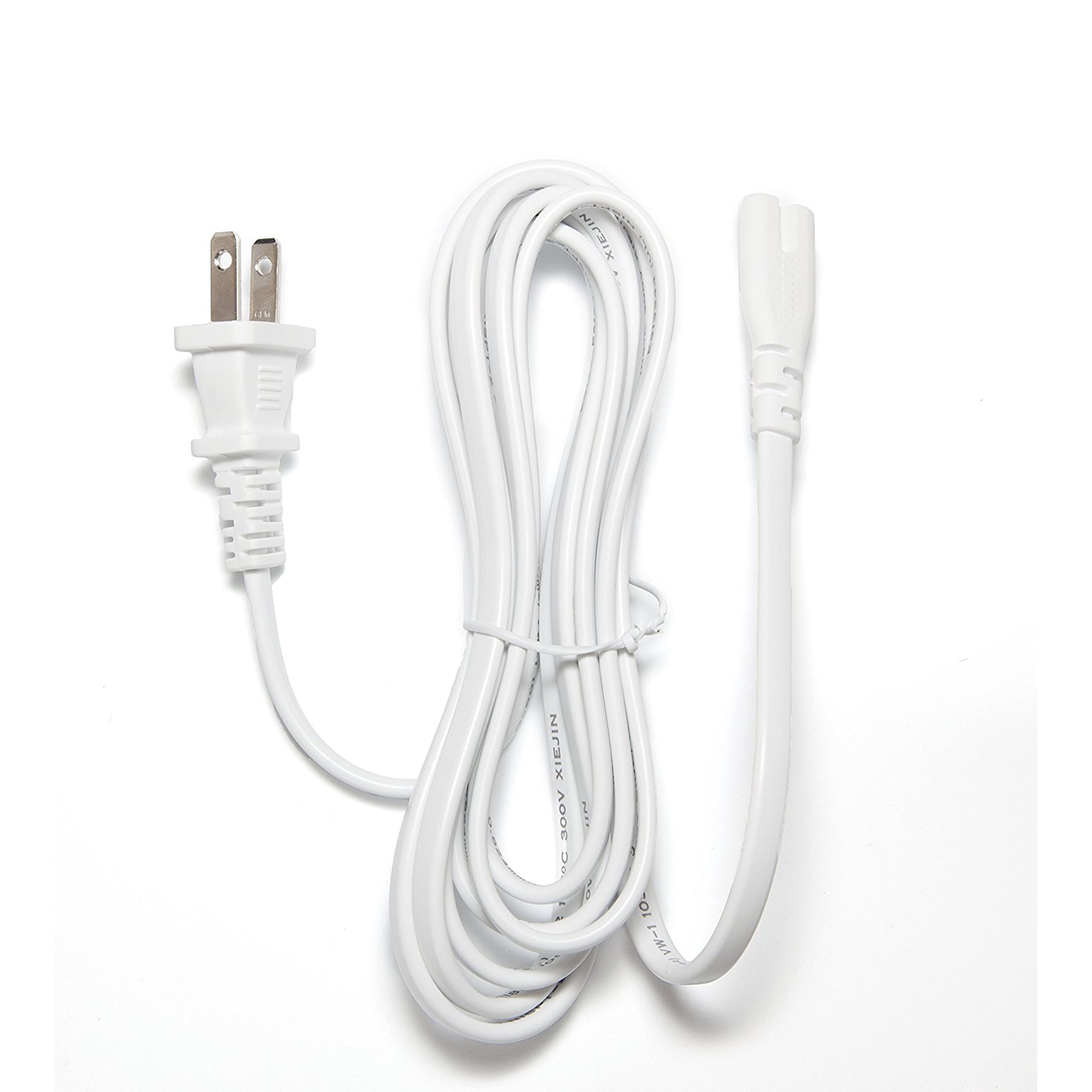 [UL Listed] OMNIHIL White 8 Foot Long AC Power Cord Compatible with Apple Mac Mini A1347