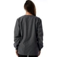 thumbnail image 3 of Just Love Women's Solid Scrub Jacket - Comfortable and Professional Uniform Coat (Steel Grey, 3X), 3 of 3