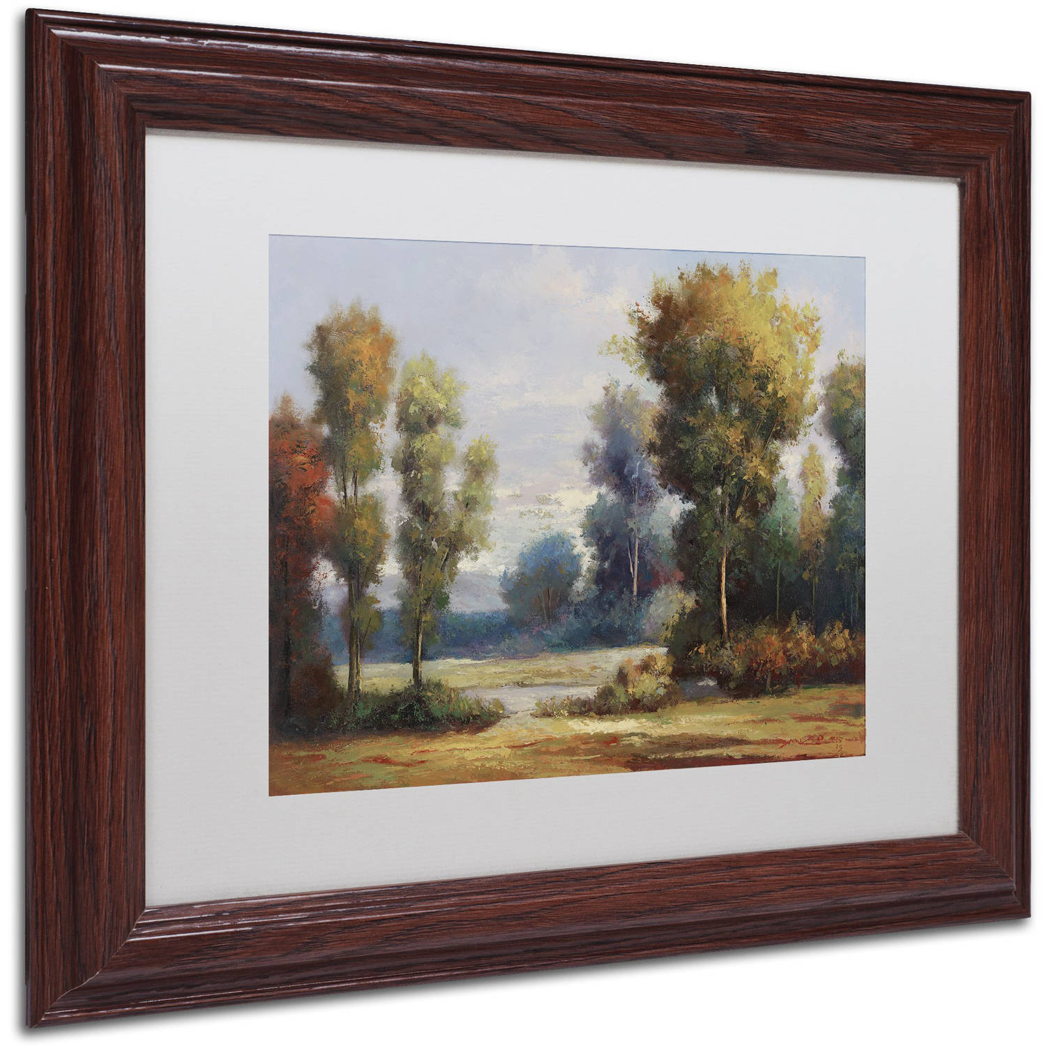 Trademark Fine Art "Memory Lane" Canvas Art by Daniel Moises, White Matte, Wood Frame