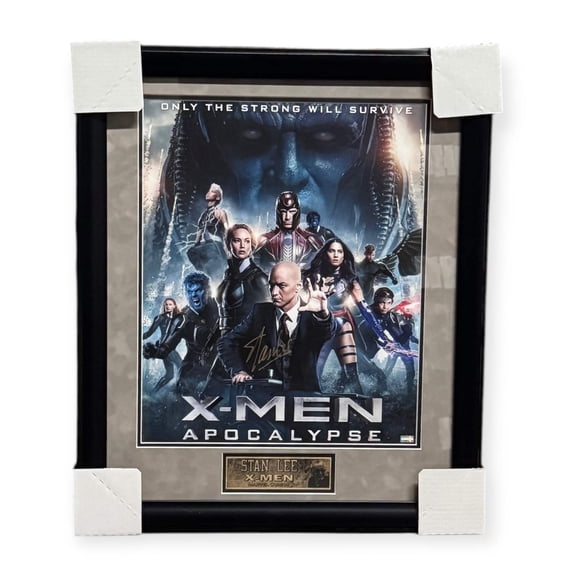 Stan Lee Autographed X-Men 16x20 Photo Framed to 23x27 NEP