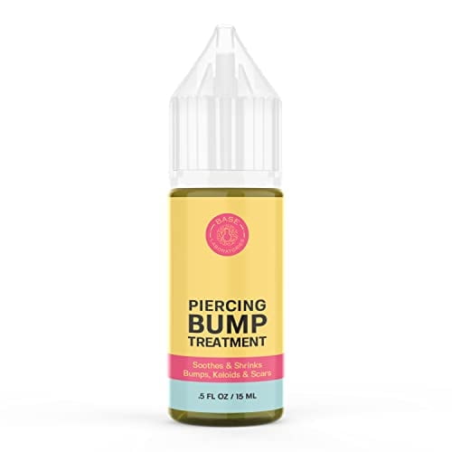 BASE LABORATORIES Piercing Bump Solution & Keloid Bump Removal Soothing Piercing Aftercare for Piercing Bumps & Keloid Scar Remova 0.5 oz