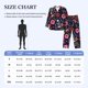 thumbnail image 4 of Fotbe Dancing Skeletons Floral Garden Pijama de Hombre con Estampado de Manga Larga, Conjunto de 2 Piezas, Ropa de Dormir Suave y Cómoda con Bolsillos-Large, 4 of 7