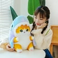 thumbnail image 3 of Poupée Chat Transformée Jouet en Peluche Cadeau Mignon pour Filles et Enfants Poupée Requin Chat 25cm Lanhuilien 25cm, 3 of 6