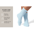 thumbnail image 3 of Martha Stewart Womens Marled 2 Pack Butter Crew Sock Blue Sky/Silver Grey, 3 of 6