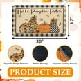 thumbnail image 2 of Hello Fall Pumpkin Decorative Door Mat, Autumn Thanksgiving Pumpkin Farmhouse Outdoor Indoor Patio Entrance Door Mats Low Profile Non Slip Floor Mat Rugs for Home Decor 30x17Inch, 2 of 6
