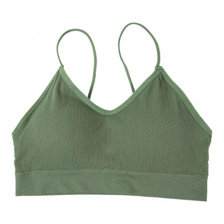 

Xmarks Women s Sexy Spaghetti Strap Low Back Bralettes Deep v Wire-Free Bra Backless Bras Padded Seamless Breathable Soft Sleeping Bra