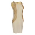 thumbnail image 1 of Vestido de Oficina Hugo METRO Sin Mangas Ajustado Beige para Mujer, 1 of 9