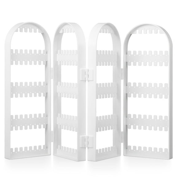 TEHAUX White Plastic Earring Display Holder for Jewelry Store Selling, 1 Set Organizer Stand for Earrings