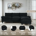 thumbnail image 6 of Gewnee Loveseat Sofa with Ottoman for Living Room, Modern Chenille Comfy Sectional Sofa Cloud Couch, 2-Seat, 6 of 12