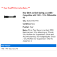 thumbnail image 2 of Rear Strut and Coil Spring Assembly - Compatible with 1985 - 1996 Oldsmobile 98 1986 1987 1988 1989 1990 1991 1992 1993 1994 1995, 2 of 2