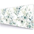 thumbnail image 1 of Large Mouse Desk Pad, Green Grass Mouse Pad Mat, Leaves Pattern Art Non-Slip Rubber Base Mousepad with Designs, Keyboard Mouse Mat Desk Pad for Work, Laptop, 31.5 X 11.8 Inch, 1 of 5
