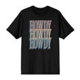 thumbnail image 5 of Western Howdy Repeat Text Men's Black Crew Neck Short Sleeve Tee-Medium, 5 of 7